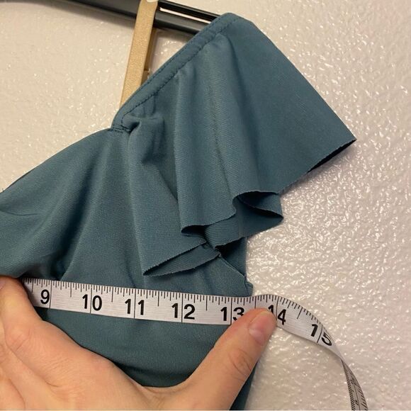 WEISSMAN Dance Costume sage green leotard dress Don't Forget About Me 12519 LC - Picture 6 of 11